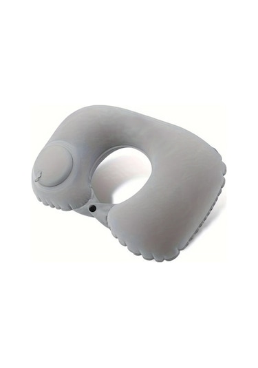 Trendooze Yeşil Şişme Boyun Yastığı Taşınabilir Hafif Otomatik Şişme Ofis Seyahat Yeşil Yeşil