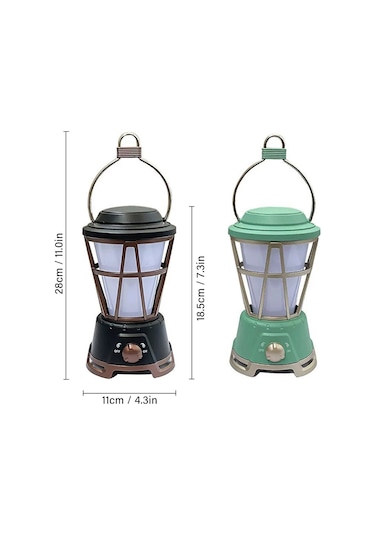 Mufunye Yeşil Aküli Güneş Enerjili Kamp Feneri, Usb Şarjlı, Acil Işık, Çadır Işığı, Manzaralı Ateş Efekti, Taşınabilir Çok Renkli