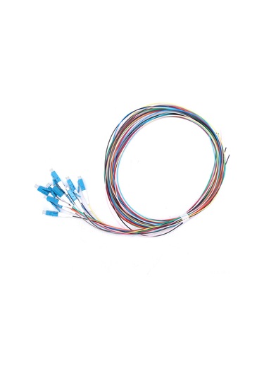 Jeemson 12 Kablolu Tek Modlu Fiber Optik Pigtail, Lc Bağlantı, Seramik Ferrule, Düşük Kayıp, 1.5m Uzunluk, Optik İletişim Sistemleri İçin