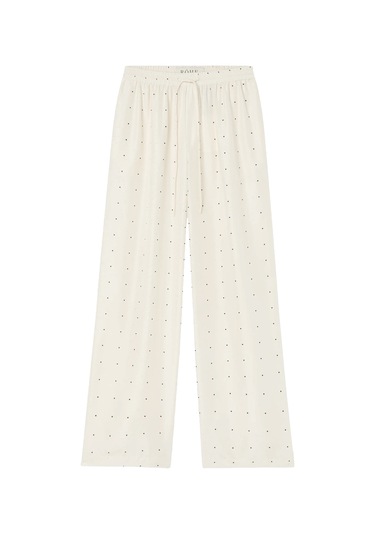 Rohe Şık Polka Noktalı Ipek Pantolon Creme