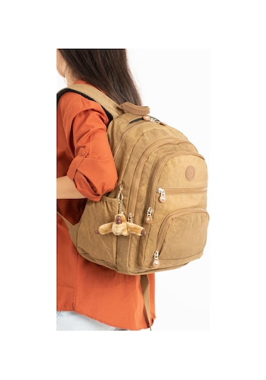 Ultra Hafif Orta Boy Sırt Çantası Unisex Taba Model: 571-3c - Taba