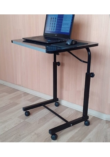 Depolife Tekerlekli Notebook Laptop Bilgisayar Çalışma Masası Eğimli
