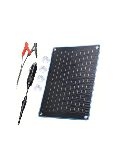 Honeybeeshop 10w 12v Güneş Enerjili Araba Pil Şarj Cihazı Taşınabilir Güneş Paneli Kiti Araba Motosiklet Tekne Rv Etfe Monokristal