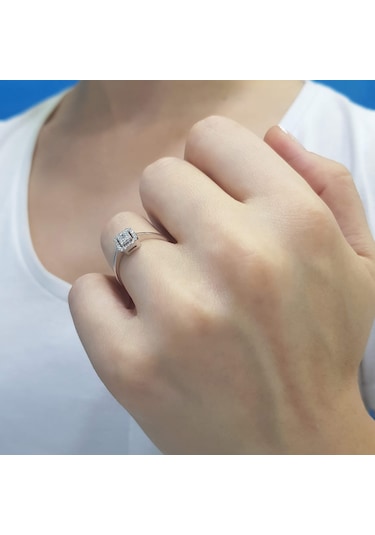 Lova 0,14 Karat Baget Pırlanta Yüzük - 1020315