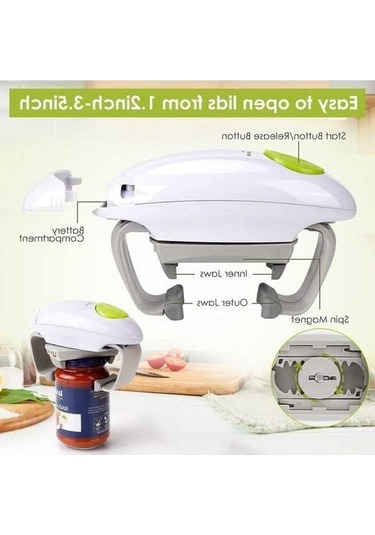 Ulzyvf Yeni Otomatik Mutfak Mühürlü Kavanozlar Açma Aleti, Güçlü Ve Dayanıklı Pratik Beyaz Aleti Diğer