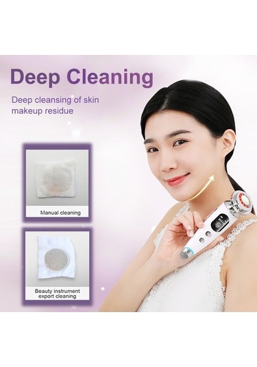 Besthome1 Yüz Gelişimi Aleti: Led Ems Rf Teknolojisi Cilt Daraltma Güzelleştirme Göz Bakımı Beyaz/pembe Renkli Çok Renkli