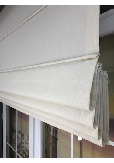 Katlamalı Stor Perde Keten Kumaş 1. Kalite Aplim Keten Mekanizmalı Perde