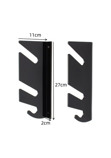 Yx018 1 Çift Dört Tekerlekli Kaykay Duvara Montaj Braketi Siyah