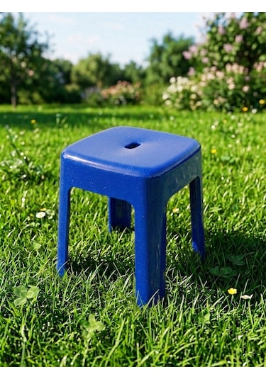 Mavi, Plastik Alaska Model Sağlam Tabure 36x36x46cm