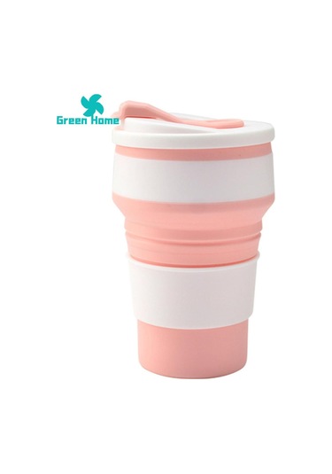 Green Home Katlanır Bardak Büyük Kapasiteli Çok Fonksiyonlu Kapaklı Katlanır Su Bardağı