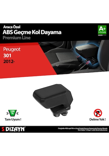 S-Dizayn Peugeot 301 Kol Dayama Kolçak Geçmeli ABS Siyah 2012 Üze