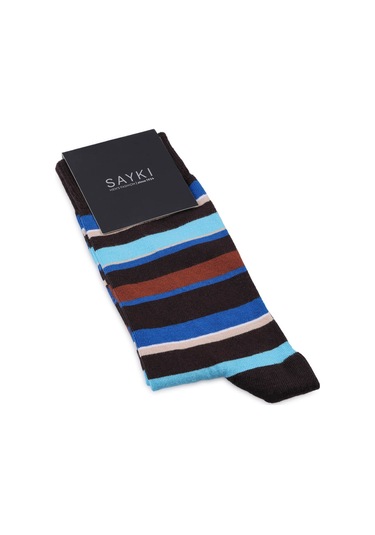 Kahverengi Desenli Pamuklu Soket Çorap 33704 Model22