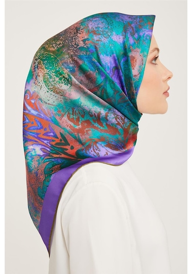 Armine Twill İpek Eşarp 23ka9041 13 Açık Mavi