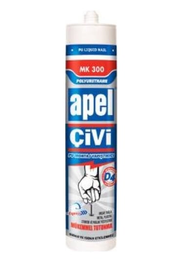 Mitre Apel Silikon Sıvı Çivi Montaj Kit Güçlü Yapıştırıcı 390 Gr 30 Adet