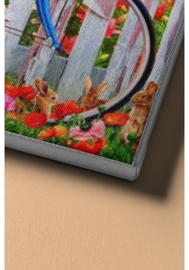Webstyle Sevimli Köpekler Ve Bisiklet Sayılarla Boyama Seti Kasnaklı 40 X 50 Cm