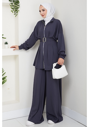 Dilsa Kemerli Oysho İkili Takım 1607 - Antrasit Antrasit