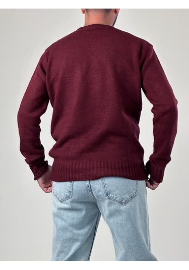 Basic Bordo Erkek Sweatshirt Coc1015 Bordo