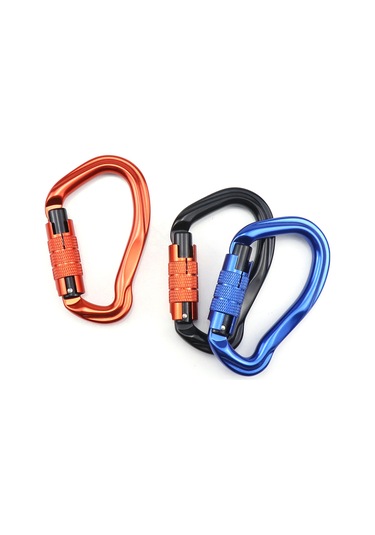 Suofeng 3 Adet Turuncu 23kn Otomatik Kilitleyen Mühendislik Alüminyum Dağcı Kilit Kanca - Kamp, Tırmanma, Bisiklet