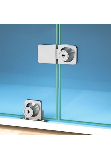 Paslanmaz Çelik Donanım Güvenlik Dolabı Ekran Kilidi Cam Kapı Kilitli Dolap Kapı Kilidi Lockset Style 4