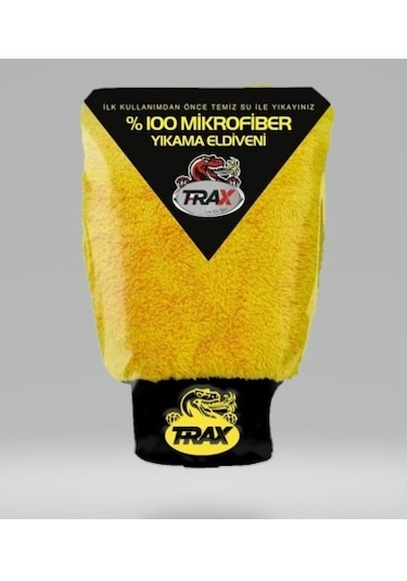 Oto Yıkama Eldiveni Mikrofiber Araç Oto Cila Eldiven Sarı