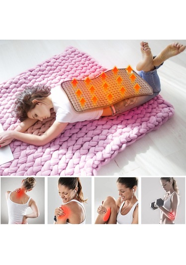 Yifomall 30x60cm Evcil Isıtıcı Yastık - 10 Seviye Sıcaklık Kontrolü Ve 3 Zamanlayıcı Seçeneği İle Fizyoterapi Isıtıcı, Avrupa Standartı 220v