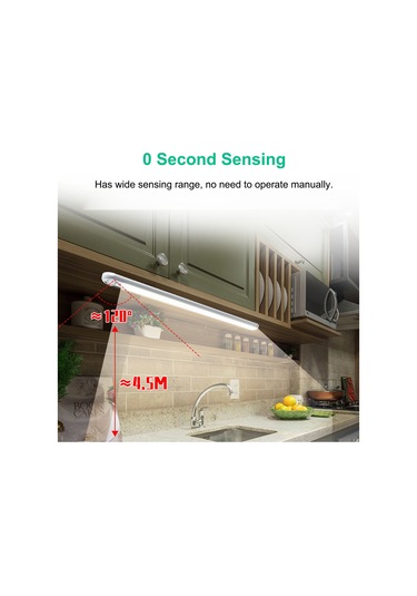 Suofeng Ev İçi Akıllı Vücut Algılama Led Dolap Lambası - Usb Şarjlı Sürekli Parlaklık Ayarlı 40cm Işık Şeridi Diğer