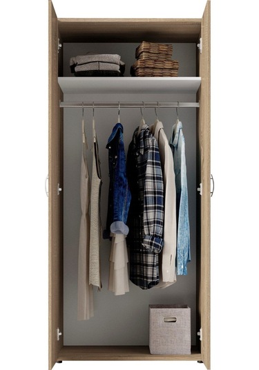 Ada Giyinme Dolabı - Çok Amaçlı Dolap - Gardırop 80 Cm-2 Kapaklı
