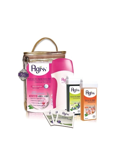 Agiss Çantalı Roll-On Sir Ağda Isıtıcılı Set