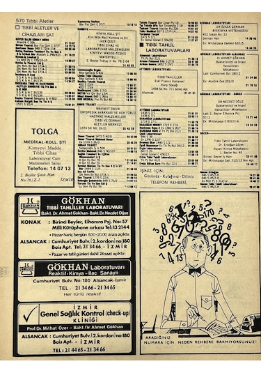 İzmir 1982-1983 Meslek Reklam İlanı Efemera S569