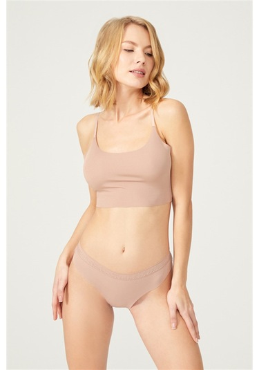 Basic File Lastlikli Lazer Kesim Brezilya Külot 3'lü Paket - 2 Renkli Çok Renkli