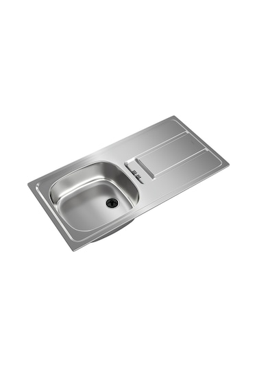 Teka Gravity 45 E- x n 1B 1D 1 Göz 1 Damlalıklı Paslanmaz Çelik Eviye - Mat Krom - 115120042