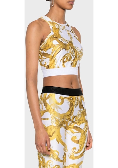 Versace Jeans Couture Kadın Top 76ham227 Js292 G03 Beyaz-gold Beyaz - Altın Versace Jeans Couture Kadın Top 76ham227 Js292 G03 Beyaz-gold Beyaz - Altın