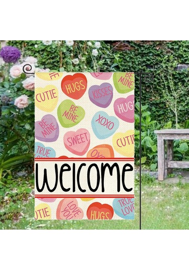 Homyl Sevgililer Günü Bahçe Bayrağı Parti Aksesuarları