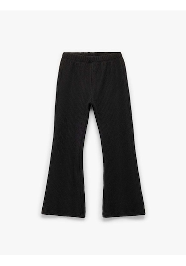 Koton Siyah Kız Çocuk Pantolon 6wkg40020ak Siyah