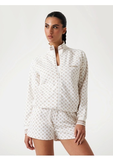 Guess Aggie Kadın Krem Aktif Scuba Sweatshirt V5yq03kb212-p1ms Krem