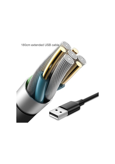 F4207 Arka Koltuk Araba Fanı 3 Hız 5 Bıçak 360 Derece Dönebilen Çift Kafa Soğutma Fanı