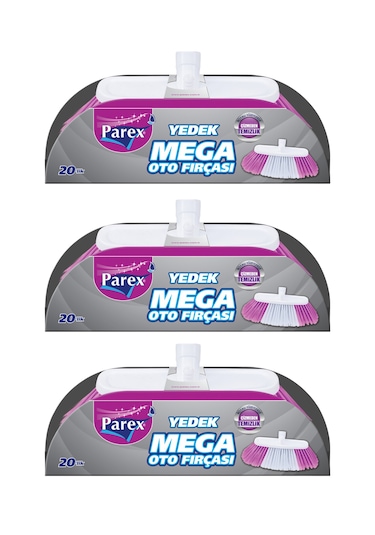 Mega Oto Fırçası Yedek Sapsız Üçlü Paket