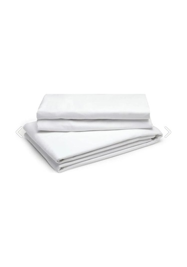 Beyaz 5 Adet Düz Tek Kişilik %100 Pamuk Otel Çarşaf 160×240 Cml