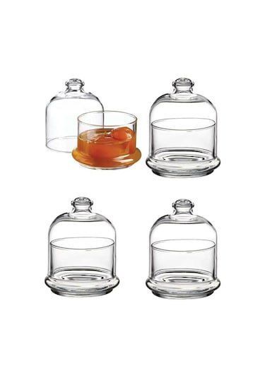 Şekerlik Reçellik Tereyağlık Saklama Kabı 4 Adet 98973Upbnd00412