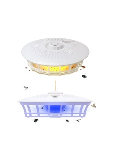 Ev Ve Bahçe İçin Çok Amaçlı Böcek Yakalama Lambası, Usb Ve Pil İle Çalışır, Yapışkan Tuzak Levhaları Dahil