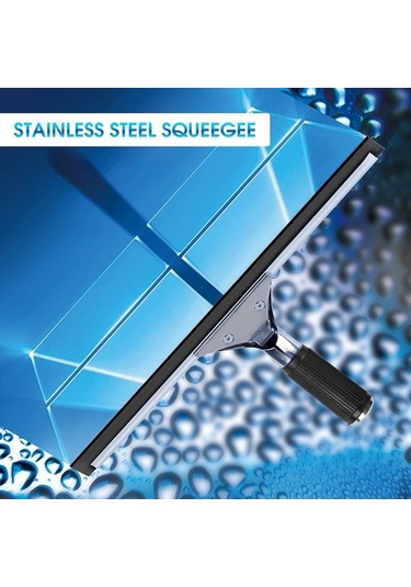 Pazly Geniş Kullanımlı Uzatılabilir Paslanmaz Çelik Pencere Ve Ayna Silme Aparatı - Kaymaz Silikonlu Diğer