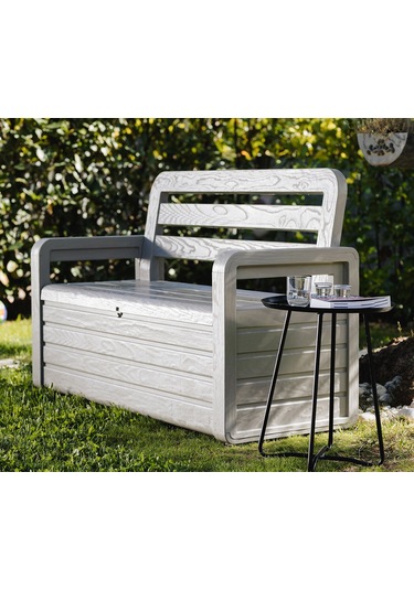 Panchina Forever Spring Beyaz Sandıklı Bahçe Bankı