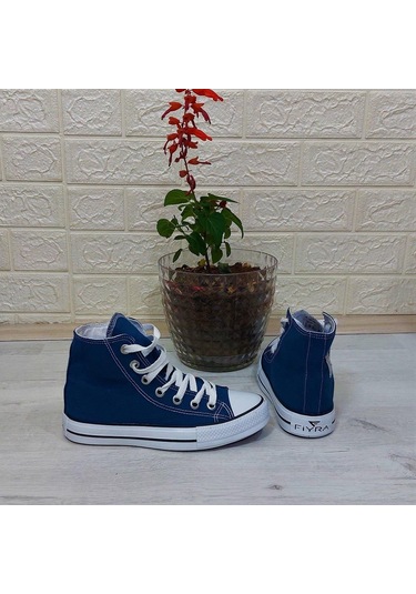 Fiyra 555 Kot Mavi Uzun Unisex Sneaker Keten Spor Ayakkabı 001