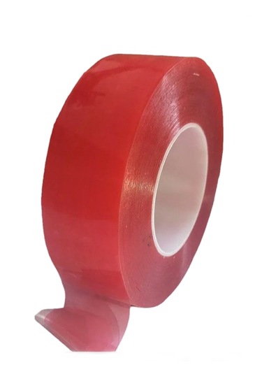 Kırmızı Polyester Çift Taraflı Bant 50mmx50mt Geniş Çift Taraflı