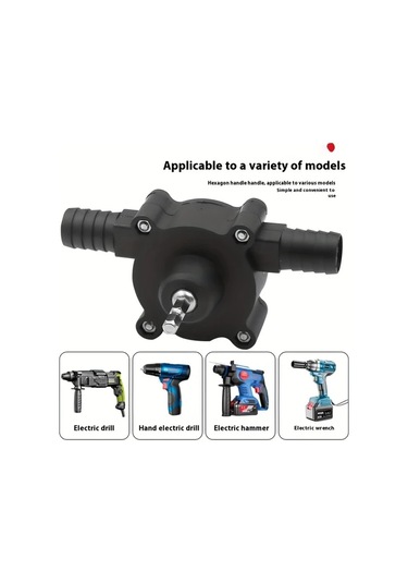 Chuangyinshop Elektrikli Matkap Su Pompası Aksesuarlı Dc Kendinden Emişli Taşınabilir El Tipi Sıvı Transfer Pompası