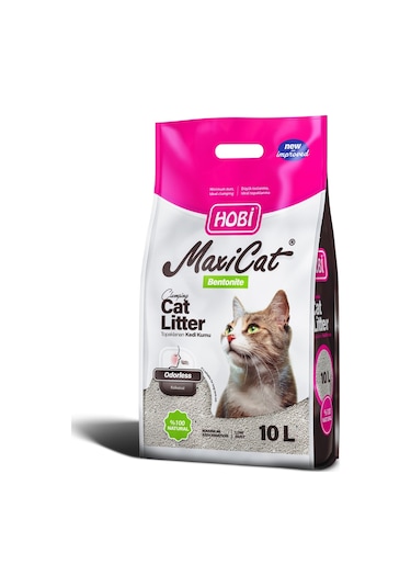 Hobi Maxicat Kokusuz Topaklaşan Bentonit Kedi Kumu 10 L