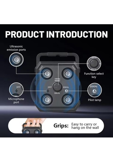 Ganzhoushop Şarj Önleyici Köpekler İçin Havlama Frekans Kontrol Cihazı, 4 Farklı Mod, Uzaktan Kumandalı