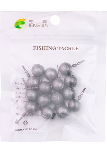 Hengjıa 15 Adet/torba 7g Balıkçılık Kurşunu Kolye Deniz Balıkçılığı Lua Küresel Döndürme Isırma Kurşunu Balıkçılık Ekipmanı Çok Renkli