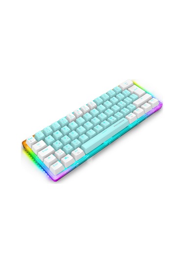 Mx-1 Mekanik Klavye Rgb Red Switch Türkçe Oyuncu Klavyesi Beyaz Mini Klavye Kablolu