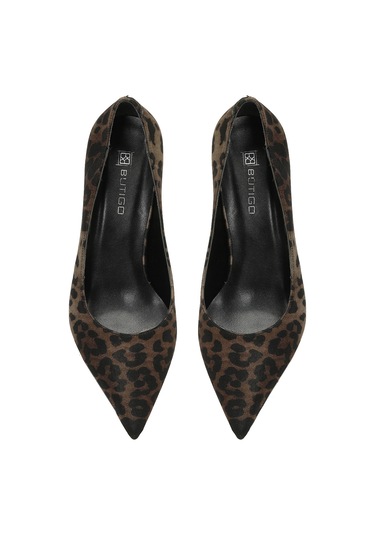 Butigo 25k-2056 5pr Kahverengi Kadın Topuklu Ayakkabı 000000000102042793 Kahverengi-leopar